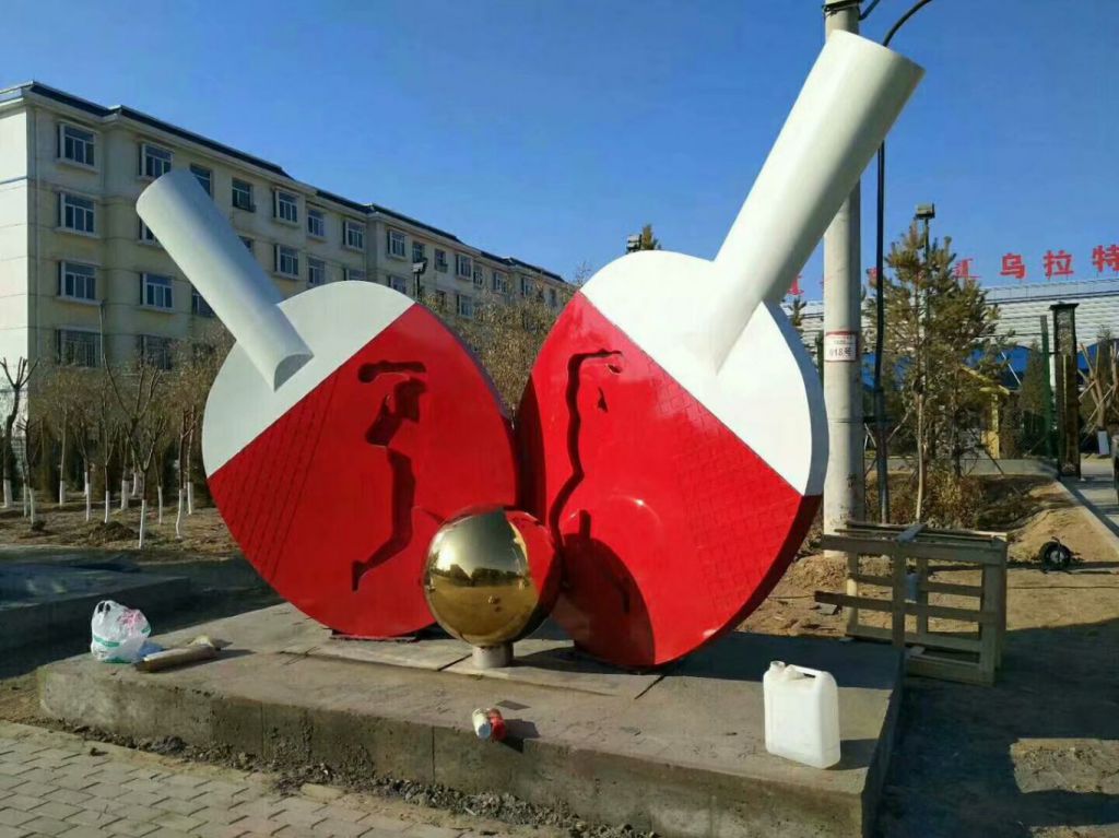 球拍雕塑廠家,烤漆工藝擺件,不銹鋼公園雕塑 球拍雕塑廠家,烤漆工藝擺件,不銹鋼公園雕塑