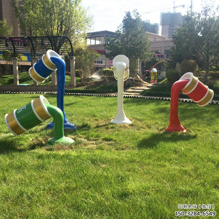 商業街油漆桶雕塑 售樓處學校雕塑 動漫擺件 商業街油漆桶雕塑 售樓處學校雕塑 動漫擺件