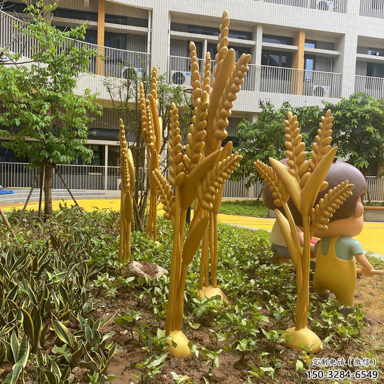 公園水稻雕塑廠家 酒店門口雕塑制作 彩繪擺件 公園水稻雕塑廠家 酒店門口雕塑制作 彩繪擺件