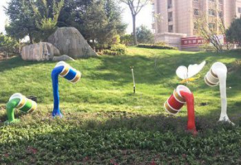 仿真油漆桶雕塑 店門口園林雕塑 卡通小品