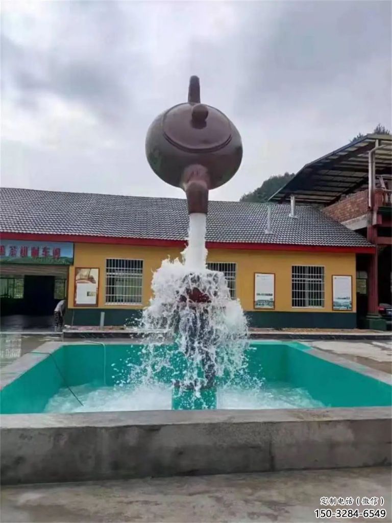 古銅色水壺雕塑 大型城市雕塑 商業街擺件 古銅色水壺雕塑 大型城市雕塑 商業街擺件