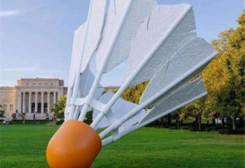 田間羽毛球雕塑 彩繪仿真雕塑 園林擺件