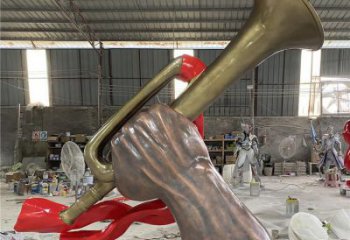 城市號角雕塑 風景區彩繪雕塑 抽象擺件