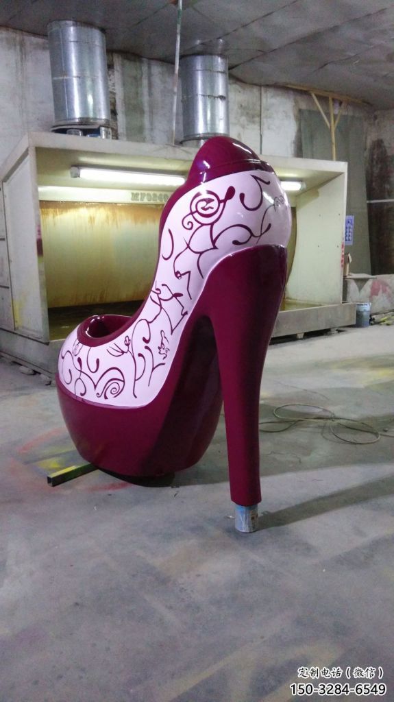 園林高跟鞋雕塑 田間彩繪雕塑 仿真擺件 園林高跟鞋雕塑 田間彩繪雕塑 仿真擺件