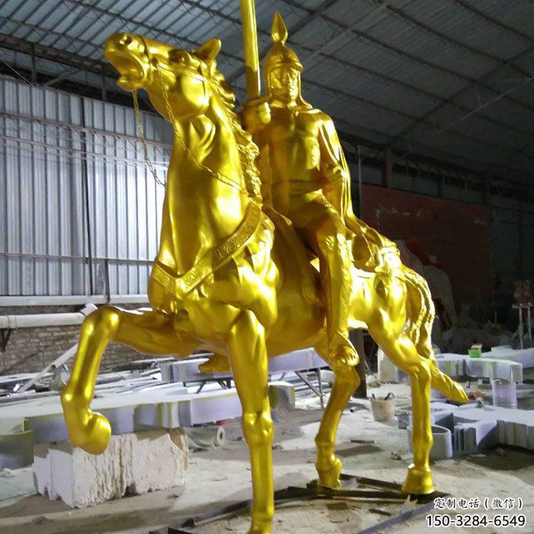 仿古武士雕塑 庭院彩繪雕塑 田間小品 仿古武士雕塑 庭院彩繪雕塑 田間小品