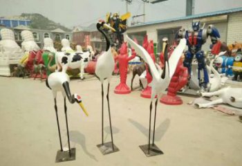 承接大型仙鶴雕塑 門(mén)口創(chuàng)意雕塑 售樓處小品