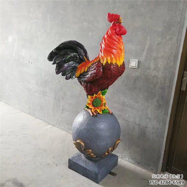玻璃鋼城市公雞雕塑廠家 風景區彩繪雕塑 抽象擺件 玻璃鋼城市公雞雕塑廠家 風景區彩繪雕塑 抽象擺件