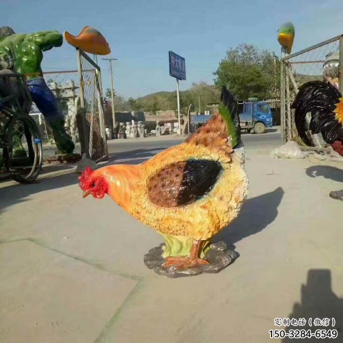 店門口玻璃鋼公雞雕塑廠家 創意家禽雕塑 仿真擺件 店門口玻璃鋼公雞雕塑廠家 創意家禽雕塑 仿真擺件