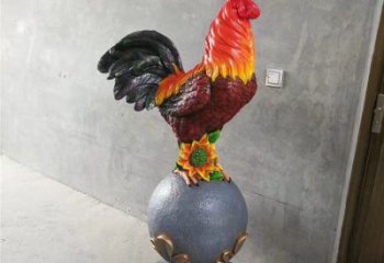 玻璃鋼城市公雞雕塑廠家 風景區彩繪雕塑 抽象擺件