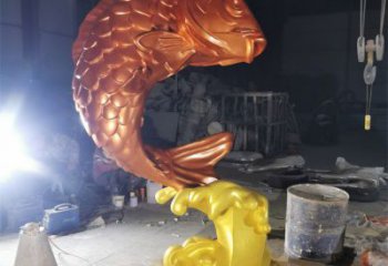 水景鯉魚雕塑廠家 風景區(qū)幾何雕塑 廣場小品