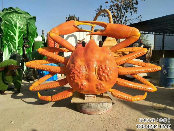 城市玻璃鋼螃蟹雕塑 風(fēng)景區(qū)彩繪雕塑 抽象擺件 城市玻璃鋼螃蟹雕塑 風(fēng)景區(qū)彩繪雕塑 抽象擺件