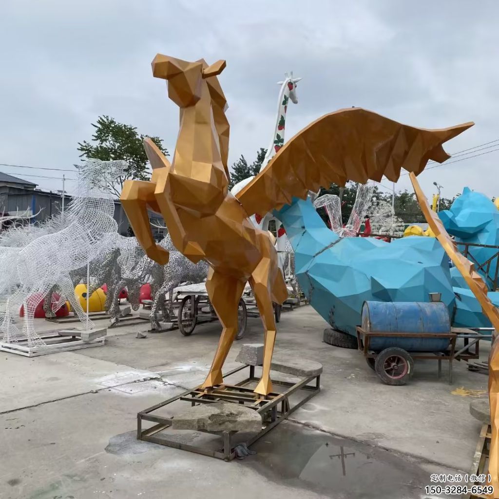 門口玻璃鋼飛馬雕塑 售樓處仿真雕塑 彩繪小品 門口玻璃鋼飛馬雕塑 售樓處仿真雕塑 彩繪小品