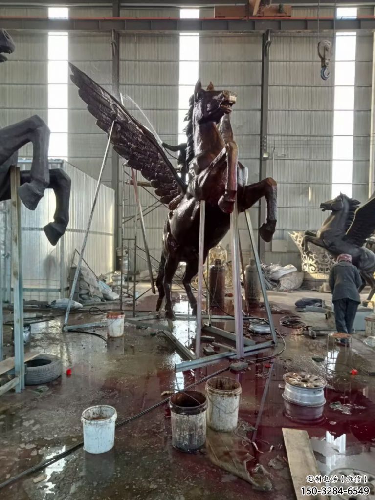 庭院飛馬銅雕塑 城市古銅色雕塑 動物小品 庭院飛馬銅雕塑 城市古銅色雕塑 動物小品
