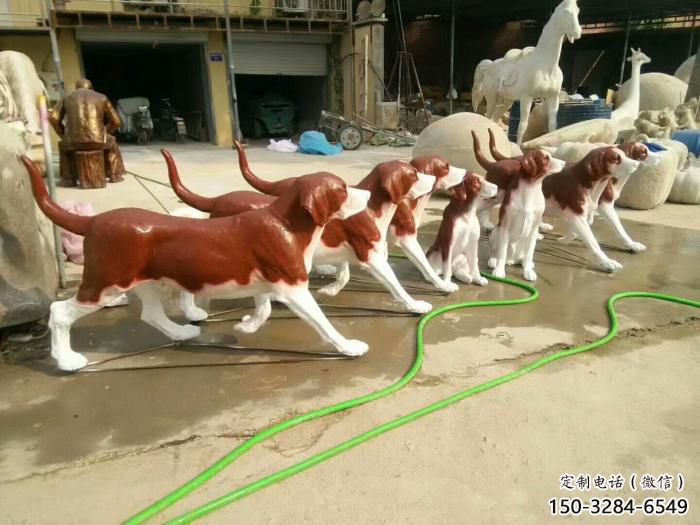 玻璃鋼仿真小狗雕塑 店門口園林雕塑 動物小品 玻璃鋼仿真小狗雕塑 店門口園林雕塑 動物小品