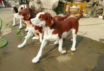 廣場(chǎng)玻璃鋼小狗雕塑 公園仿真雕塑 抽象擺件