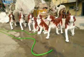 門(mén)口小狗玻璃鋼雕塑 售樓處仿真雕塑 彩繪小品