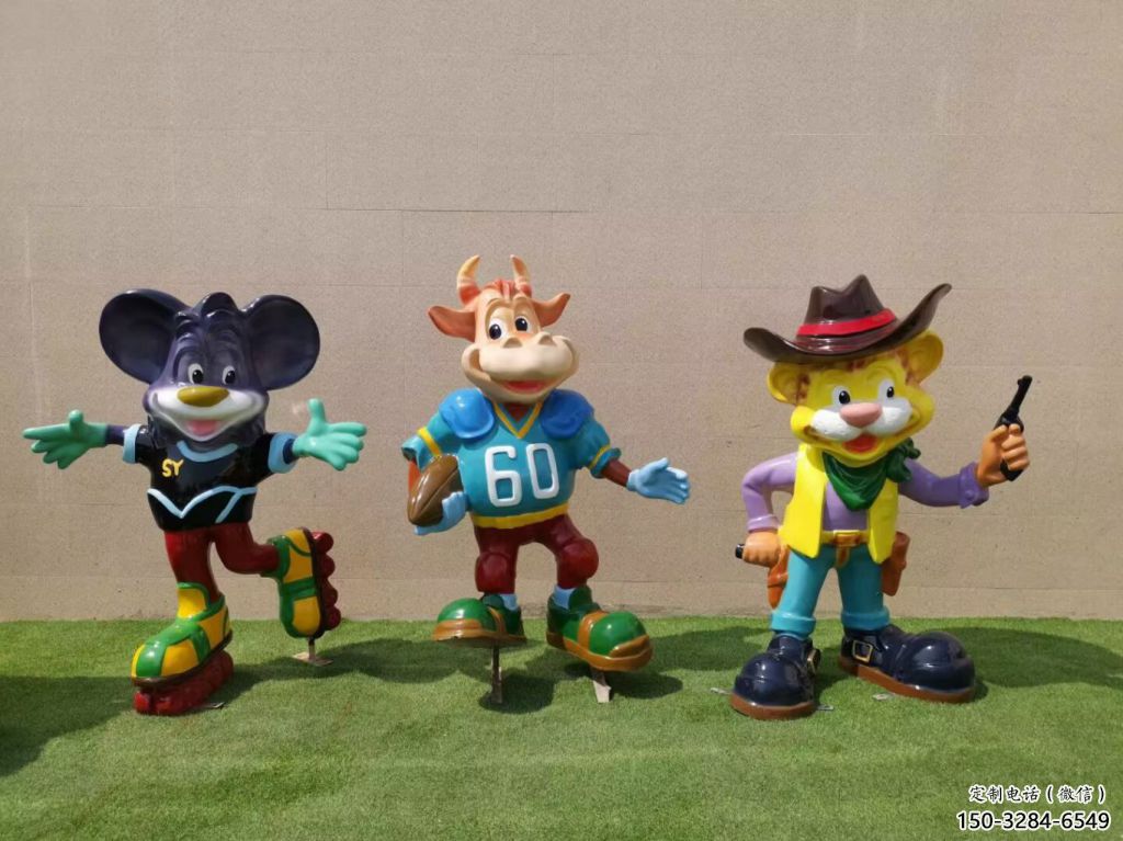 玻璃鋼庭院十二生肖雕塑 城市古銅色雕塑  玻璃鋼庭院十二生肖雕塑 城市古銅色雕塑