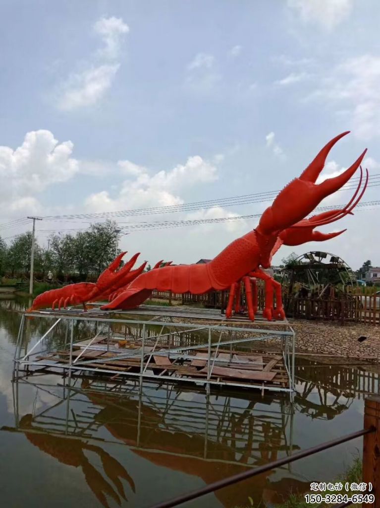 商場玻璃鋼龍蝦雕塑 仿真動物雕塑 店門口小品 商場玻璃鋼龍蝦雕塑 仿真動物雕塑 店門口小品