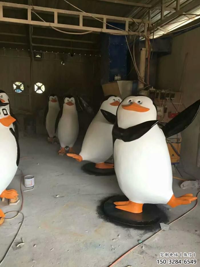 玻璃鋼仿古企鵝雕塑 庭院彩繪雕塑 田間小品 玻璃鋼仿古企鵝雕塑 庭院彩繪雕塑 田間小品
