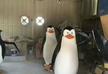 廣場玻璃鋼企鵝雕塑 公園仿真雕塑 抽象擺件