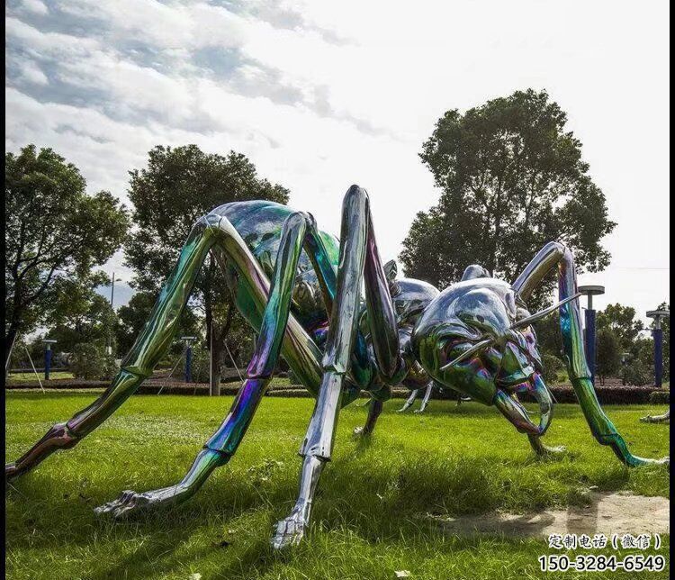 不銹鋼廣場蜘蛛雕塑 公園仿真雕塑 抽象擺件 不銹鋼廣場蜘蛛雕塑 公園仿真雕塑 抽象擺件