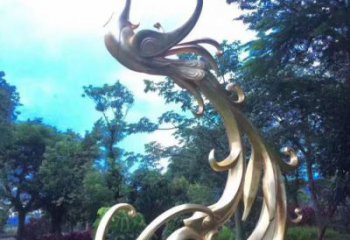 古銅色鳳凰銅雕塑廠家 大型城市雕塑 商業街擺件