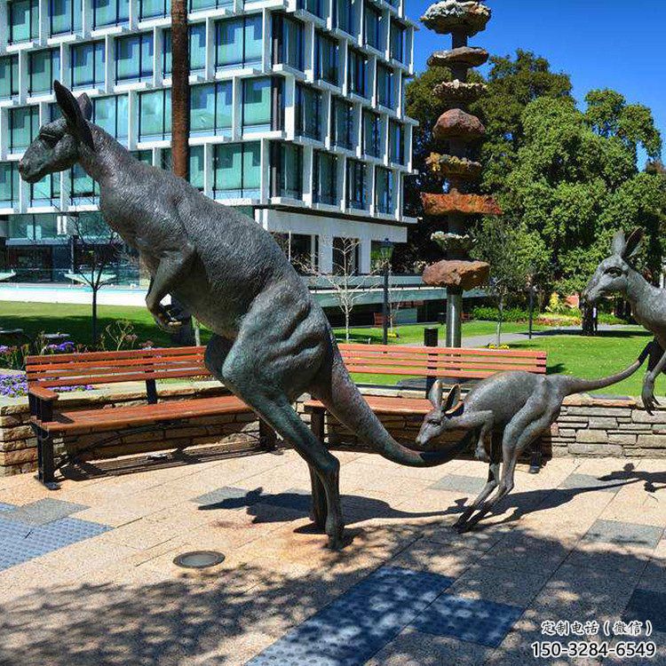 商場袋鼠銅雕塑 仿真動物雕塑 店門口小品 商場袋鼠銅雕塑 仿真動物雕塑 店門口小品