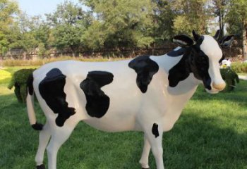大型玻璃鋼奶牛雕塑 步行街宣傳雕塑 仿真擺件
