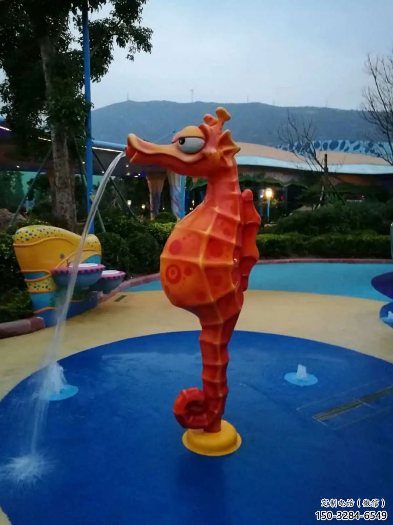 創意玻璃鋼海馬雕塑 步行街店門口雕塑 影視劇小品 創意玻璃鋼海馬雕塑 步行街店門口雕塑 影視劇小品