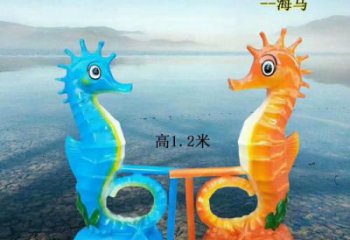 商場(chǎng)玻璃鋼海馬雕塑 仿真動(dòng)物雕塑 店門(mén)口小品