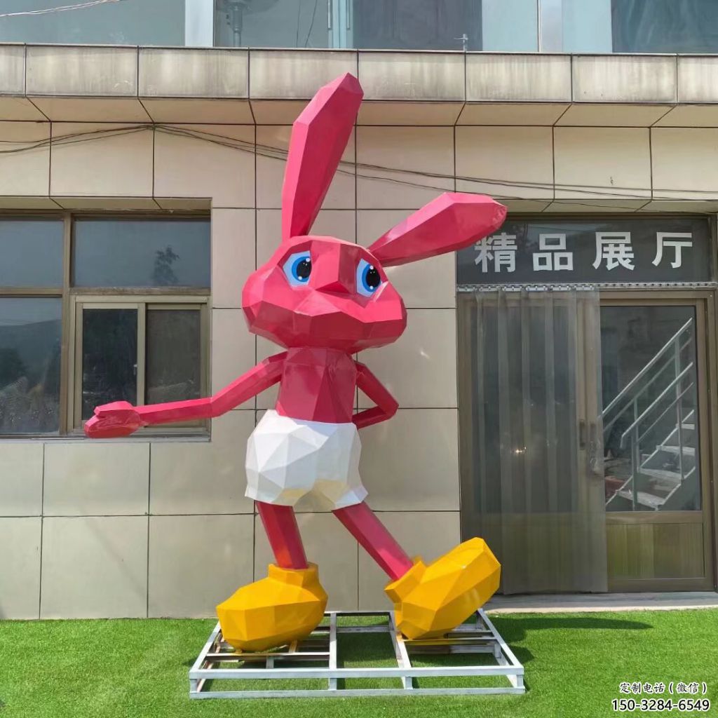 仿真不銹鋼兔子雕塑廠家 店門口園林雕塑 動物小品 仿真不銹鋼兔子雕塑廠家 店門口園林雕塑 動物小品