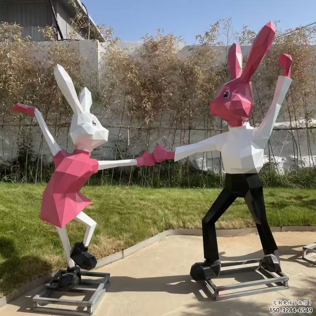商業(yè)街玻璃鋼兔子雕塑 售樓處雕塑 動物擺件 商業(yè)街玻璃鋼兔子雕塑 售樓處雕塑 動物擺件