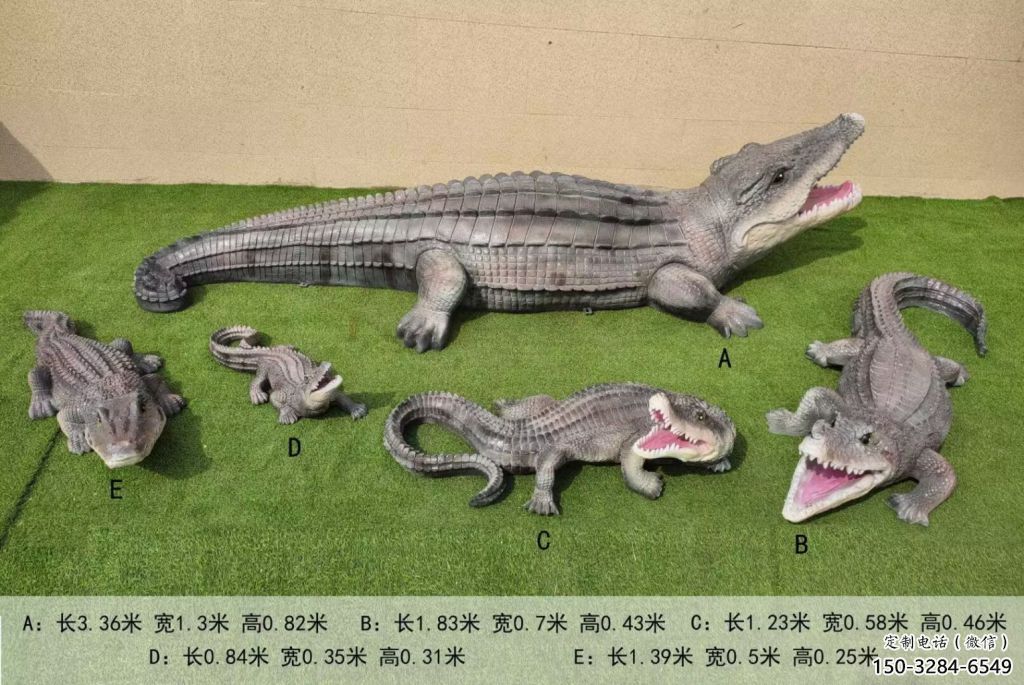 玻璃鋼仿真鱷魚雕塑 酒店公園雕塑 風景區擺件 玻璃鋼仿真鱷魚雕塑 酒店公園雕塑 風景區擺件