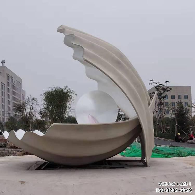 創意不銹鋼貝殼雕塑 步行街店門口雕塑  景觀小品 創意不銹鋼貝殼雕塑 步行街店門口雕塑  景觀小品