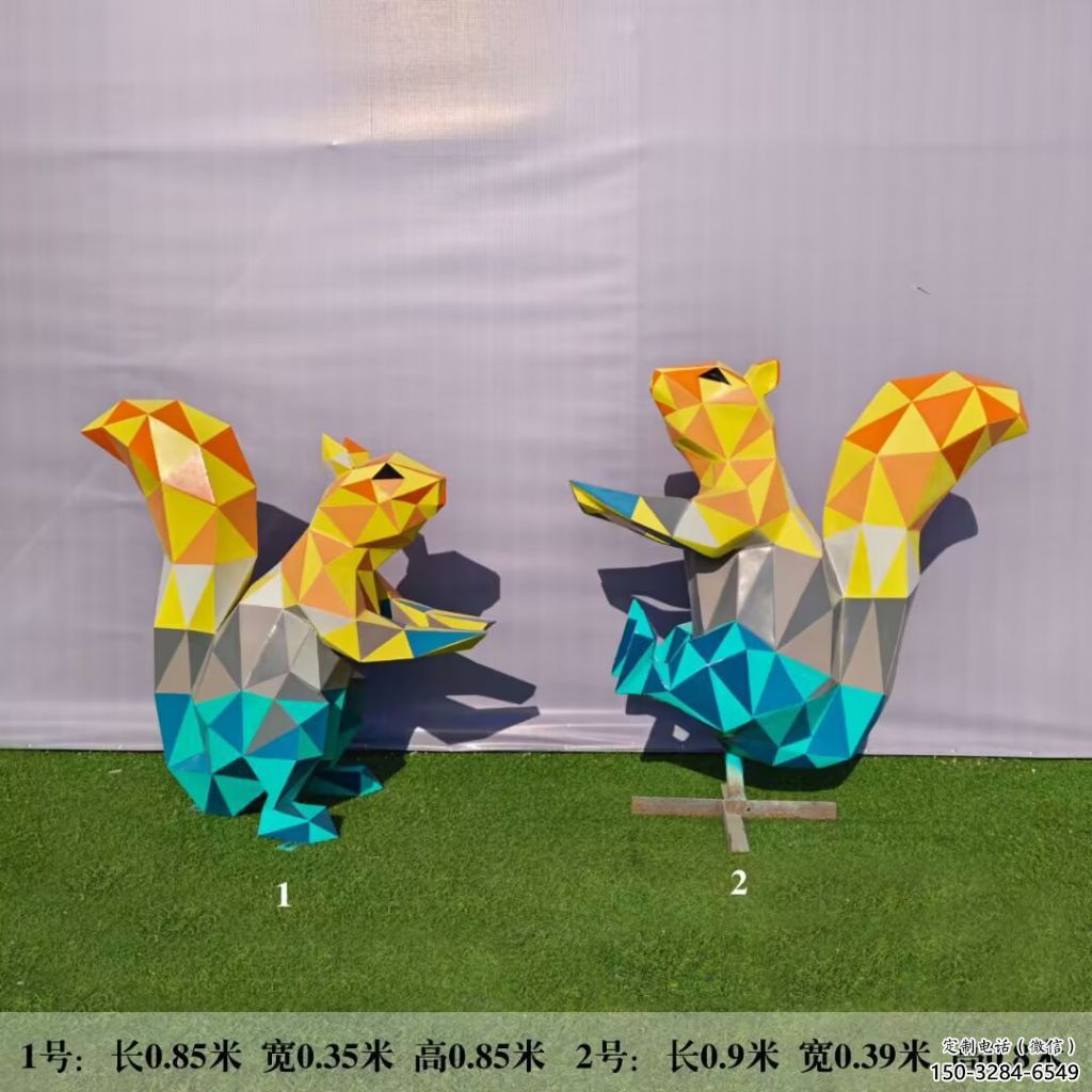 不銹鋼公園松鼠雕塑 酒店門口雕塑 彩繪擺件 不銹鋼公園松鼠雕塑 酒店門口雕塑 彩繪擺件