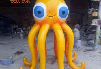 玻璃鋼章魚(yú)雕塑廠家,仿真彩繪工藝,景觀動(dòng)物小品 (3)