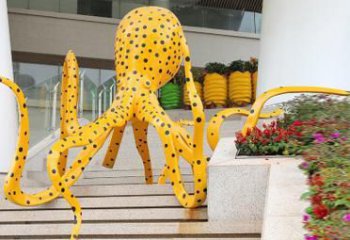 玻璃鋼章魚(yú)雕塑廠家,仿真彩繪工藝,景觀動(dòng)物小品 (5)