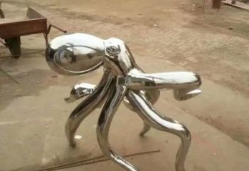 不銹鋼章魚(yú)雕塑廠家,鏡面動(dòng)物,海洋生物小品 (1)
