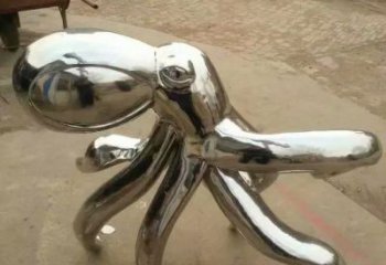 不銹鋼章魚雕塑廠家,鏡面動物,海洋生物小品 (2)