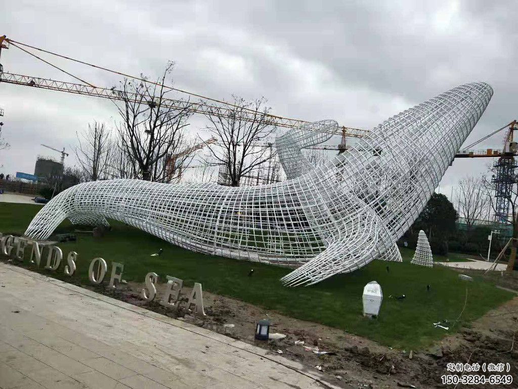 鏤空鯨魚雕塑,不銹鋼鯨魚雕塑,公園景觀小品 (2) 鏤空鯨魚雕塑,不銹鋼鯨魚雕塑,公園景觀小品 (2)
