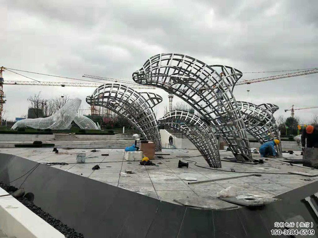 鏤空鯨魚雕塑,不銹鋼鯨魚雕塑,公園景觀小品 (5) 鏤空鯨魚雕塑,不銹鋼鯨魚雕塑,公園景觀小品 (5)