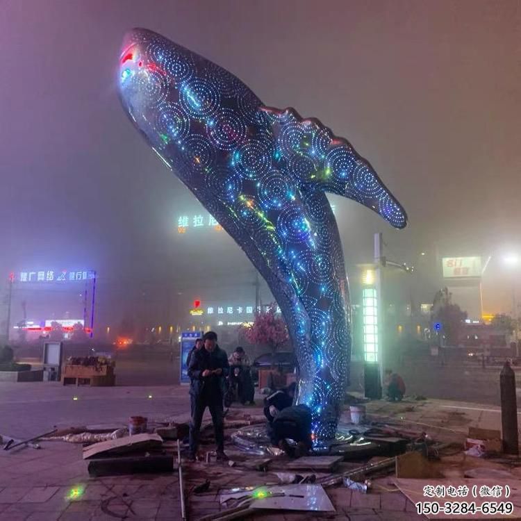 大型鯨魚雕塑,鏤空燈光原理,戶外公園廣場擺件 (1) 大型鯨魚雕塑,鏤空燈光原理,戶外公園廣場擺件 (1)