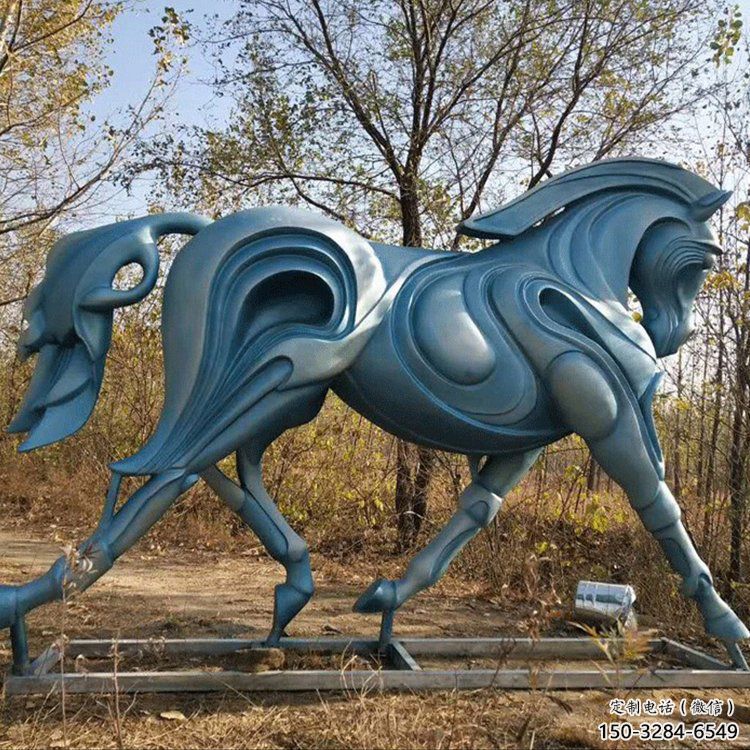 田間不銹鋼駿馬雕塑 彩繪仿真雕塑 園林擺件 田間不銹鋼駿馬雕塑 彩繪仿真雕塑 園林擺件