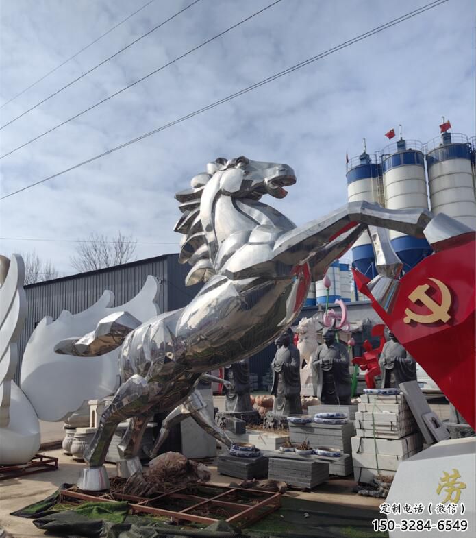 不銹鋼駿馬雕塑廠家 田間彩繪雕塑 仿真擺件 不銹鋼駿馬雕塑廠家 田間彩繪雕塑 仿真擺件