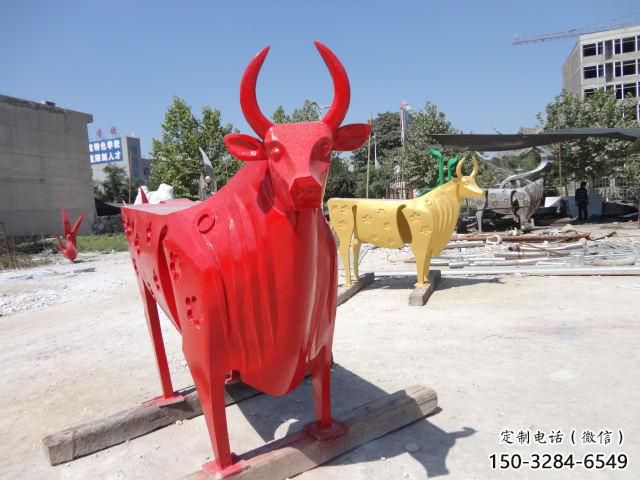 不銹鋼水牛雕塑,田間景觀小品,抽象幾何原理 (3) 不銹鋼水牛雕塑,田間景觀小品,抽象幾何原理 (3)
