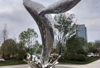 鯨魚雕塑廠家,烤漆彩繪工藝,公園廣場(chǎng)景觀擺件 (6)