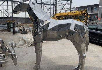 創(chuàng)意不銹鋼駿馬雕塑 步行街店門口雕塑 鏡面小品