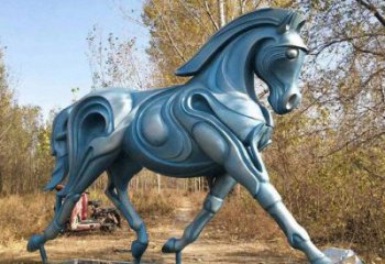 廣場不銹鋼駿馬雕塑 公園仿真雕塑 抽象擺件