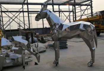 園林不銹鋼駿馬雕塑 城市廣場雕塑 步行街擺件