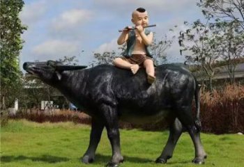 水牛雕塑,公園園林動(dòng)物,仿真景觀擺件 (1)